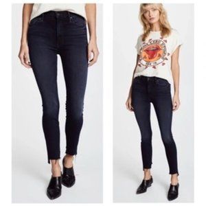 MOTHER Stunner cut-off skinny jeans